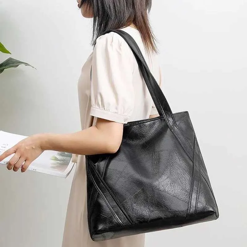 Women's Shoulder Bag Pu Leather Commuter Handbag Large Capacity_voghion.com
