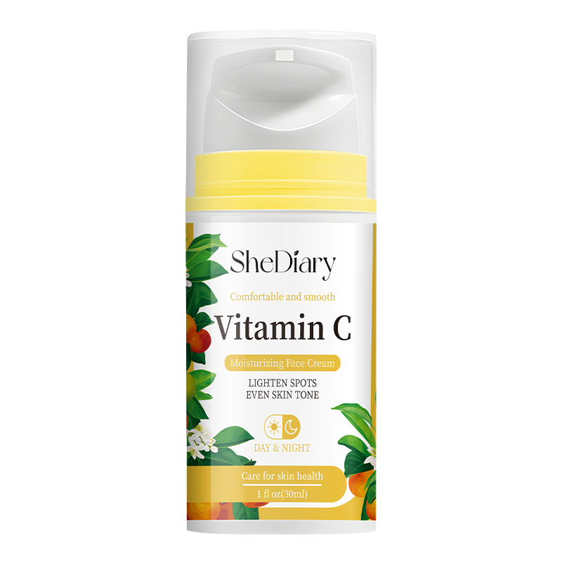 La crema idratante VC illumina e ripara la pelle. La crema idratante per il viso alla vitamina C idrata la pelle._voghion.com