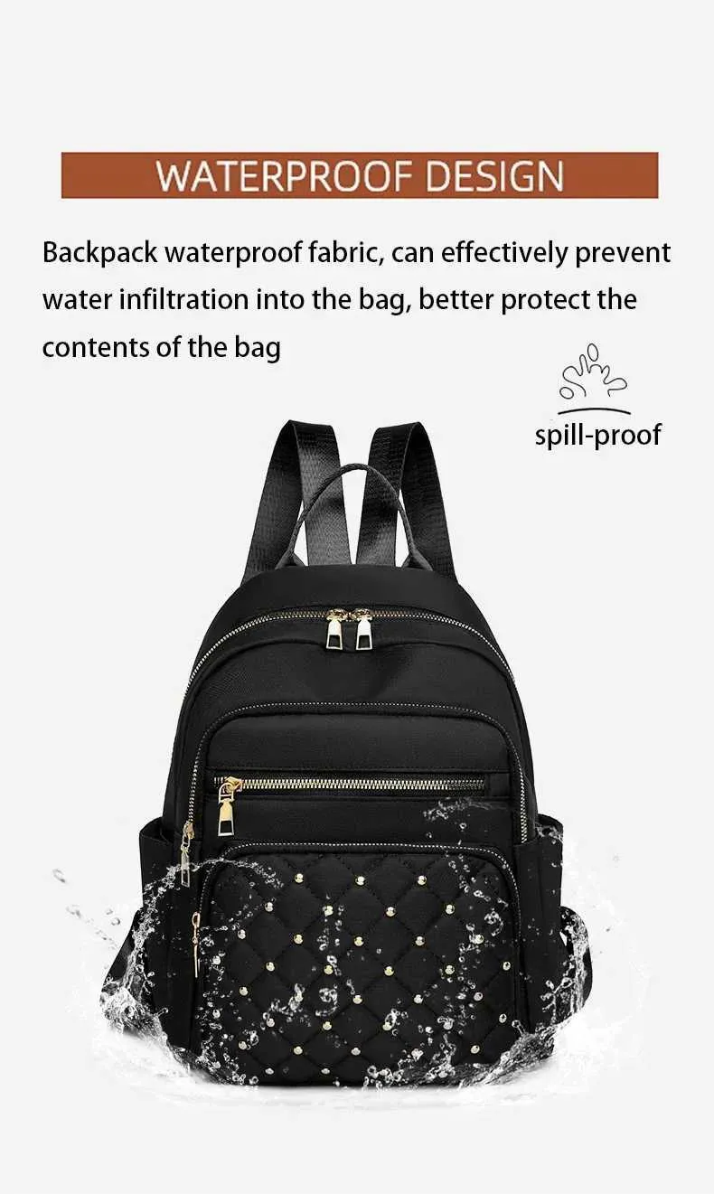 Fashion Bagpack Women High Quality Nylon Backpacks Female Big Travel Back Pack Large School Bags For Teenage Girls_voghion.com