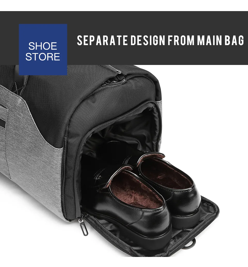 Business Multifunction Men Suit Storage Large Capacity Lage Handbag With Shoes Pocket Male Travel Duffel Bag_voghion.com
