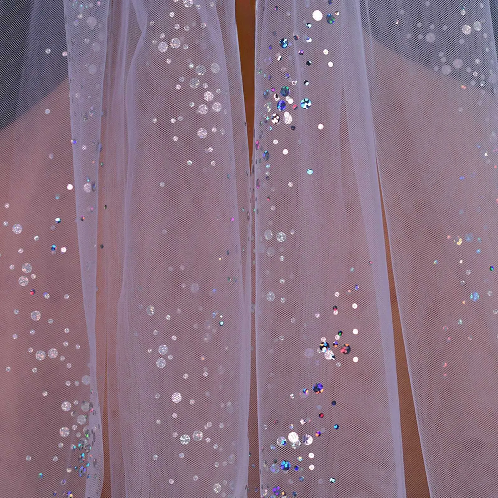 Jewelry Short Bridal Bow Wedding With Hair Comb Sparking Soft Veil For Bride Flower Girl Bachelorette Party Accessories_voghion.com