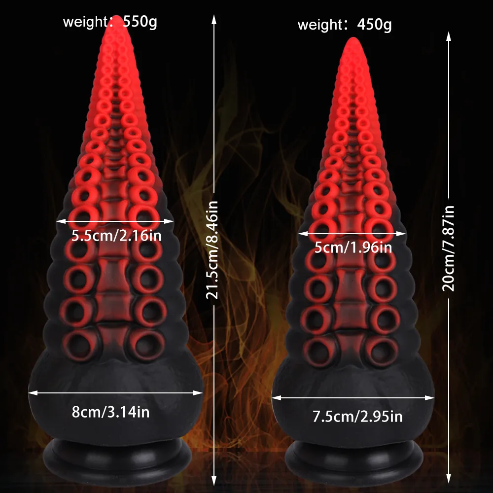 Tentacoli di polpo Plug Massaggio prostatico Buttplug Giocattoli sessuali per donna/uomo Enormi dildo anali in silicone_voghion.com
