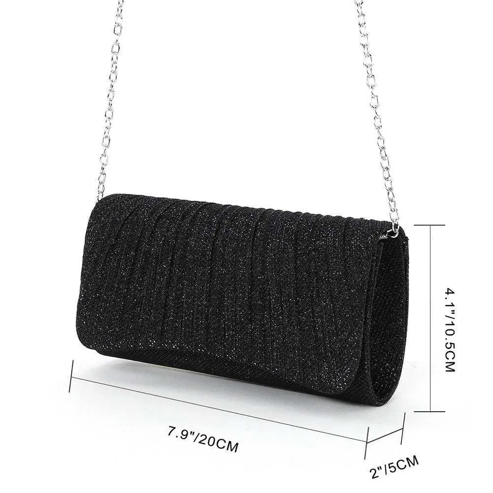 Sac à main Sparkg Clutch Sparkg épaule pendentif de mariage date sac de nuit entièrement assorti pour femmes Y241019_voghion.com