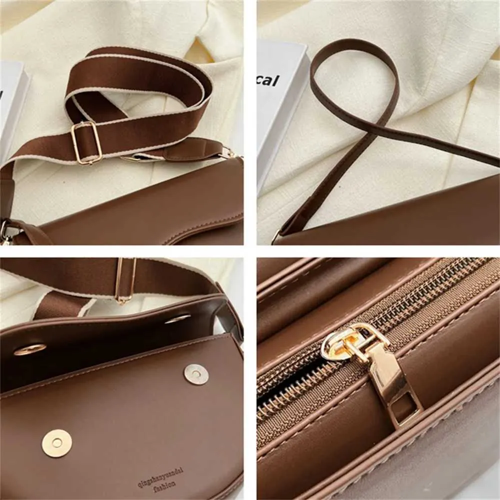 Women's Crossbody Bag With Stylish Red Strap Shoulder Bag Elegant_voghion.com