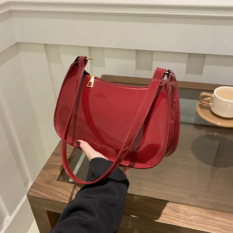 Borsa a tracolla da donna in pelle PU tinta unita retrò, borse alla moda, borse casual hobo e borsette da donna_voghion.com