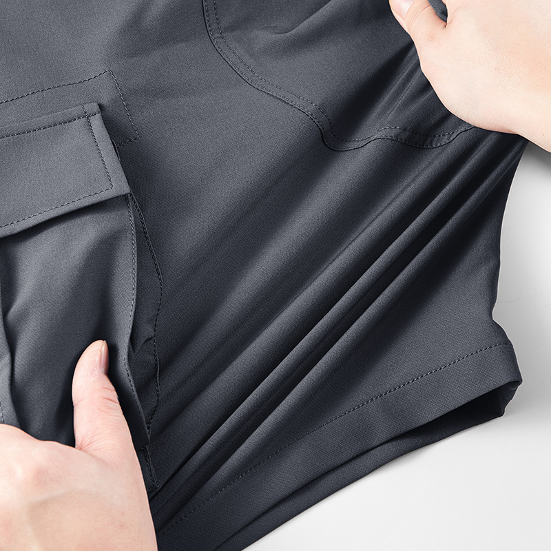 Men's Shorts Elastic Workwear Summer Casual Multi-pocket Capris_voghion.com