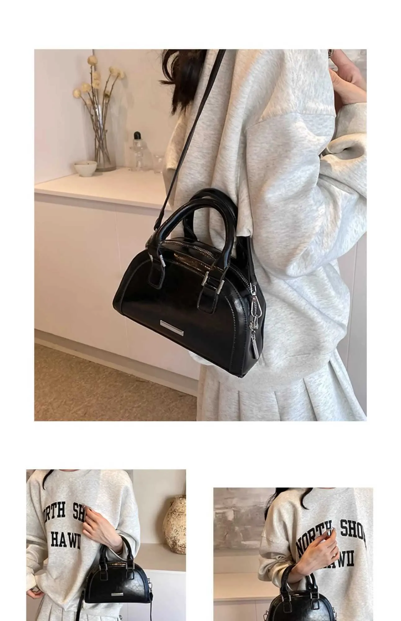 Vintage dames handtas rood schoudertas crossbodytas veelzijdig_voghion.com