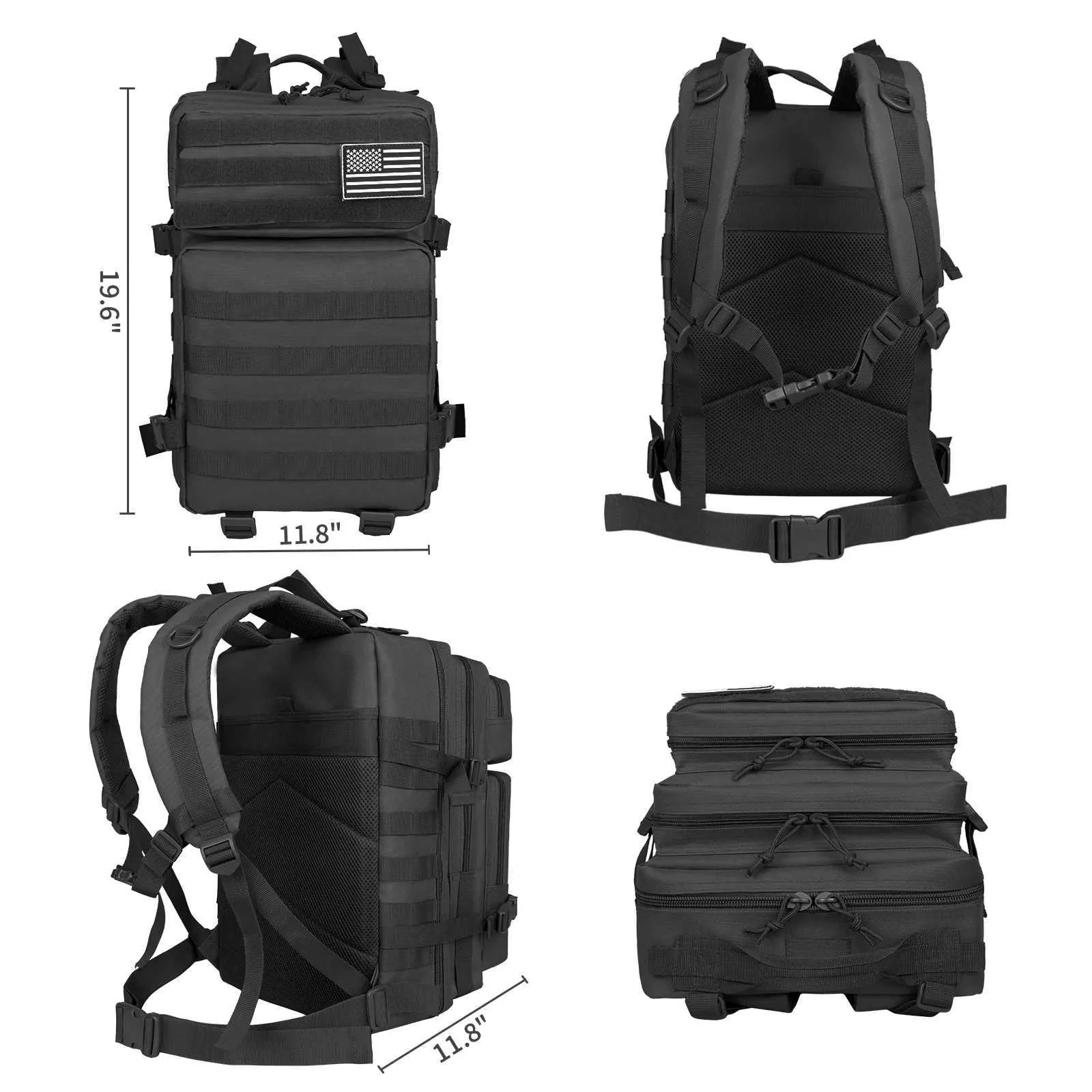 45L Stor Taktisk Ryggsäck För Män Militär Armé Assault Pack Highland Ryggsäckar Molle Dagsryggsäck 3 Dagars Bug Out Bag Vandring_voghion.com
