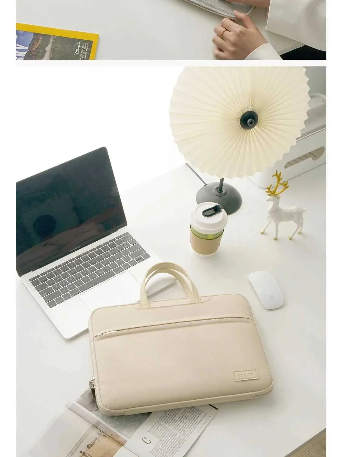 Borsa per notebook da donna elegante 13,3 14 16 pollici portatile custodia per laptop libro Pro custodia borsa valigetta borsa da viaggio C24111_voghion.com
