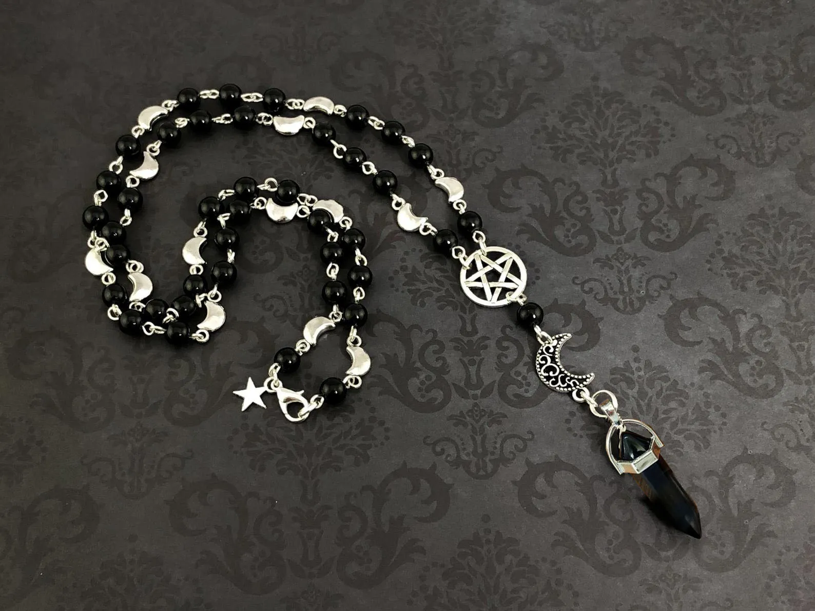 Kedjor Vampyr Fladdermus Rosenkrans - Ockult Vamp Gotisk Ankh Pärlor Gotisk Vampyr Halsband Kedjor Sidn22_voghion.com