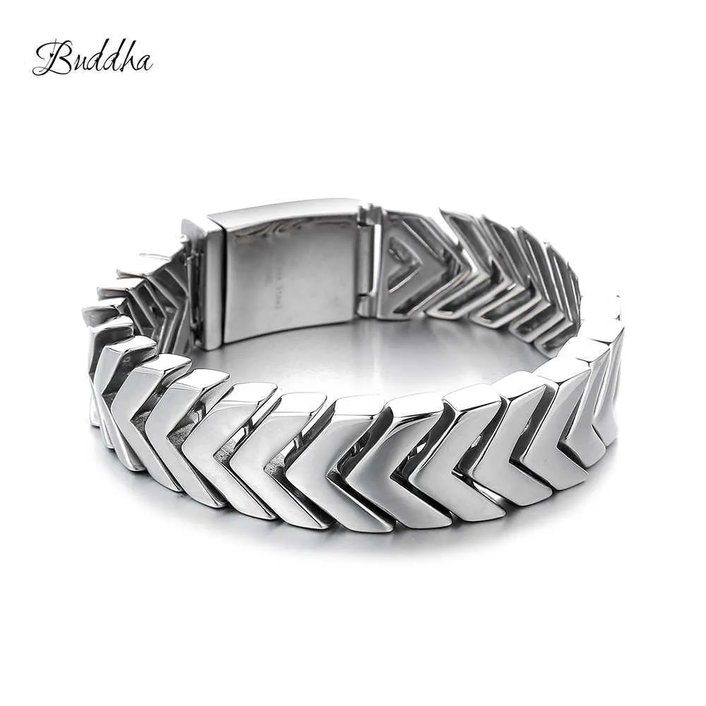 Brățară cu lanț din argint Buddha, culoare argintie, pentru bărbați, bijuterii, cadou, calitate bună, 210609_voghion.com