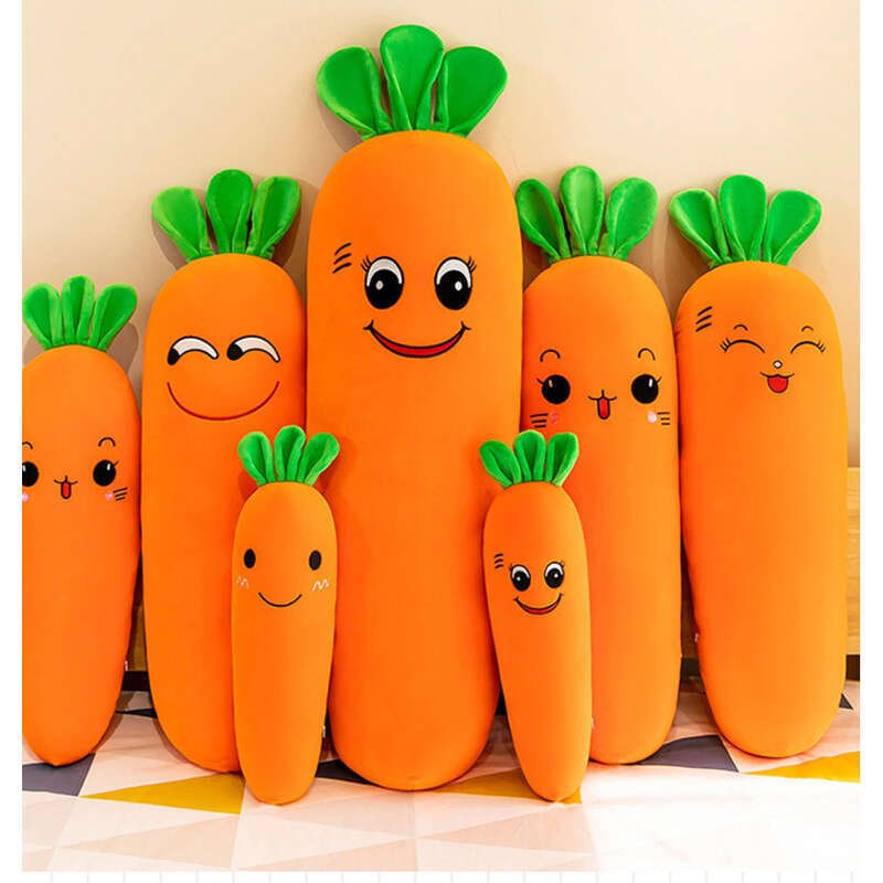 Carrot Long Strip Pillow, Sleeping In Bed Cute Bunny Plush Toys, Girl Dolls, Summer_voghion.com