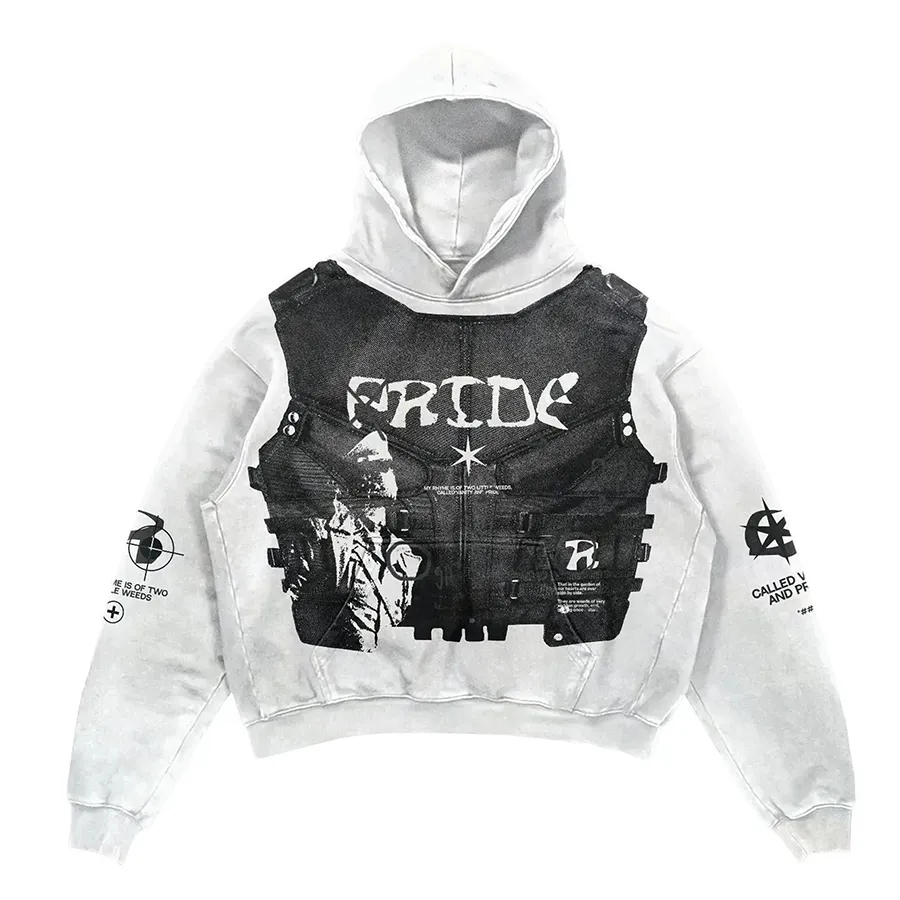 Herren-Designer-Skelett-Sweatshirts im Y2K-Stil, lockere Fleece-Kapuzenpullover für Männer und Frauen, High Street, lässige, übergroße Hoodies_voghion.com