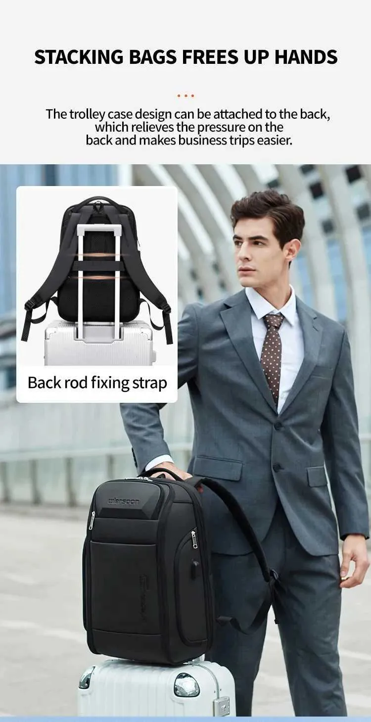 Waterproof Anti-theft Men's Business Backpack With Usb Charging_voghion.com