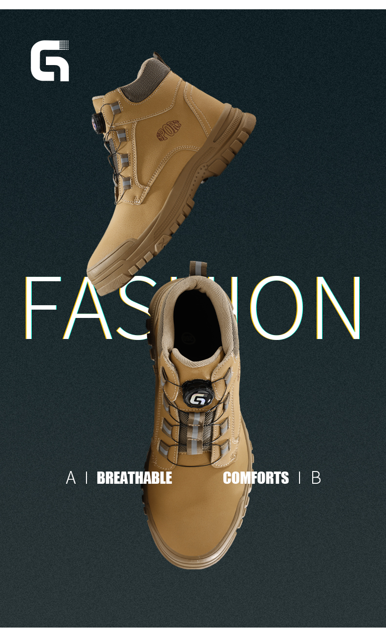 Bottes de sécurité GUYISA pour hommes, chaussures de travail imperméables, embout en acier, résistantes à l'usure, 5035, 39-45_voghion.com