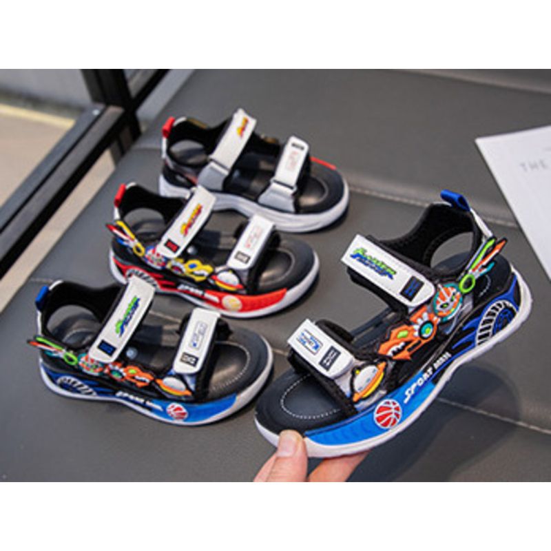 Boys' Soft soles beach Summer 2024 new ins children's shoes cartoon non-slip sports sandals_voghion.com