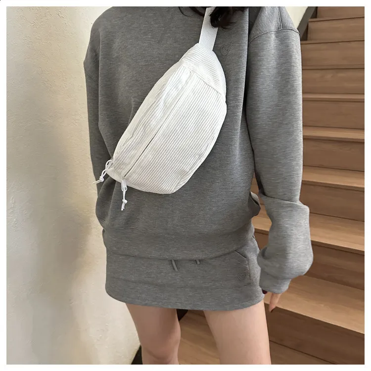 Frauen Taille Cord Student Schulter Handtasche Crossbody Brust Brust Tasche Fanny Pack Mode Telefon Weibliche Bum Gürtel Geldbörse_voghion.com