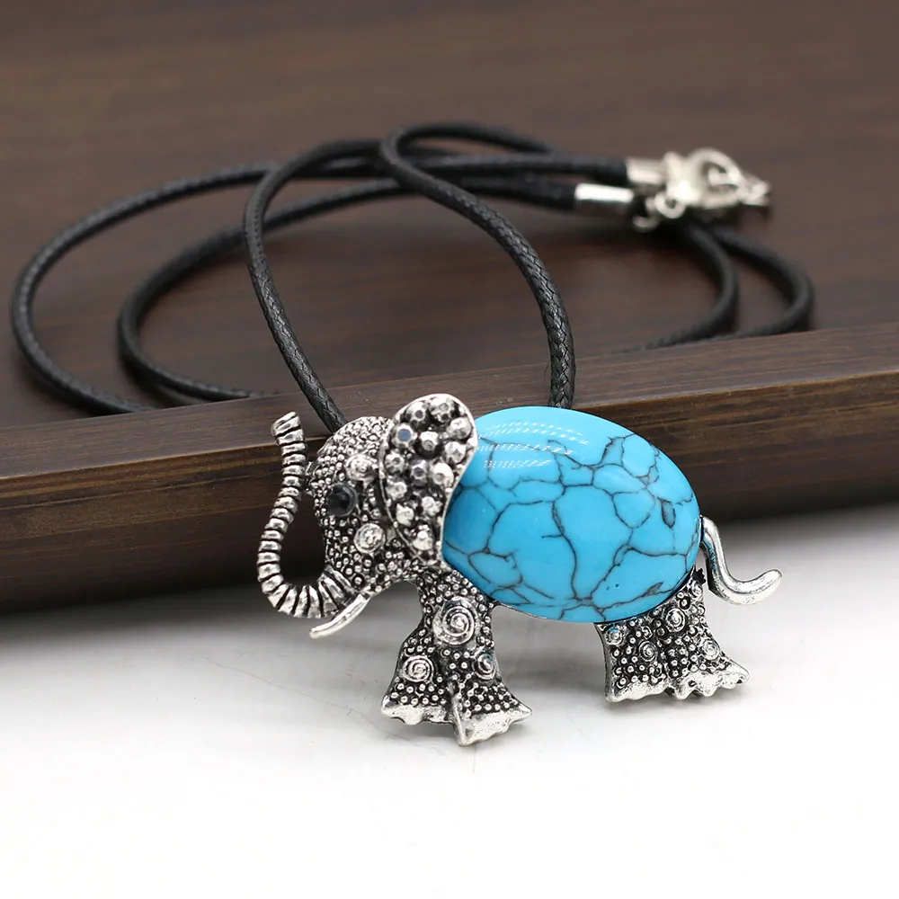 Collana con ciondolo elefante vintage per donna con gemme_voghion.com