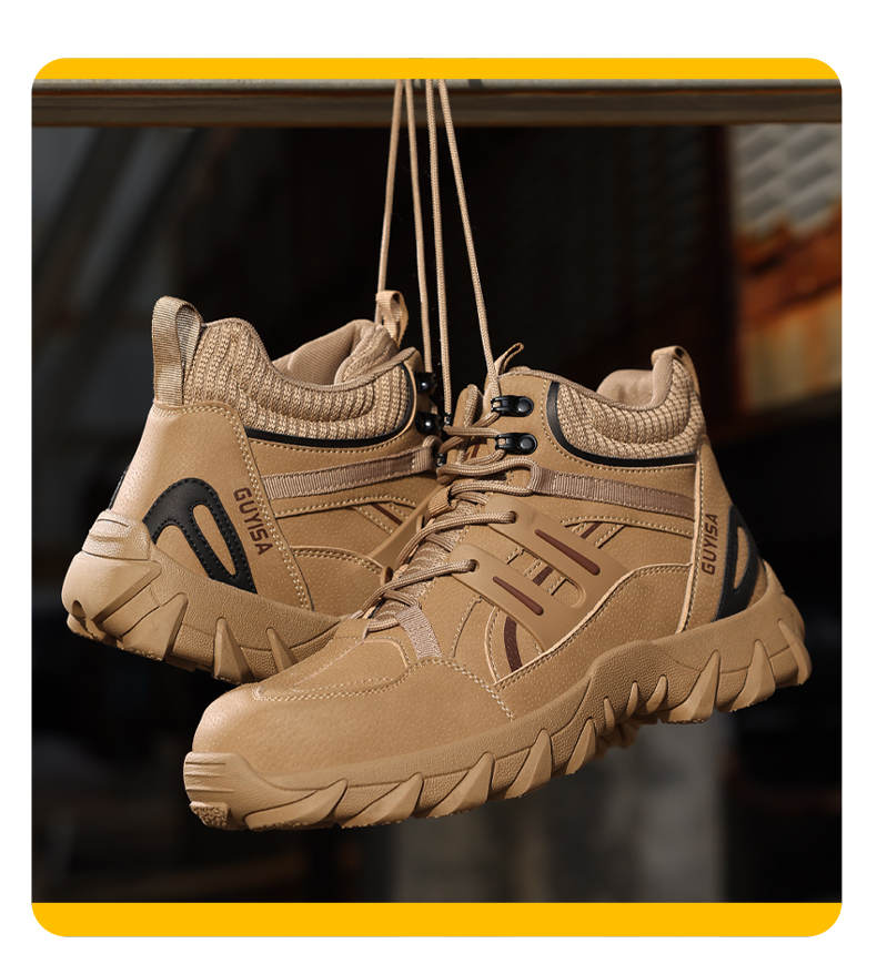 GUYISA Scarpe antinfortunistiche con punta in acciaio, stivali antiurto, antiperforazione, resistenti all'usura 5079 38-45_voghion.com