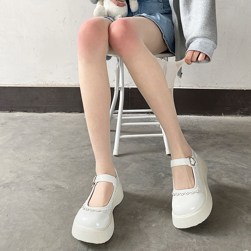 Japanese Style Women's Sheer Blush Gradient Tights Bare Leg Effect_voghion.com