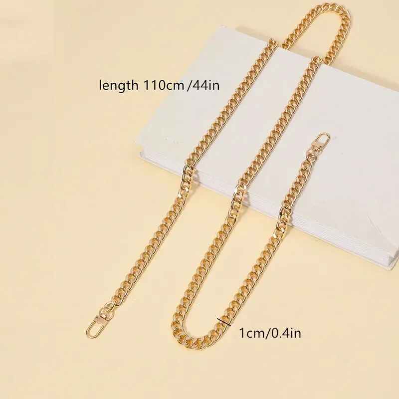 Cinturino di ricambio per spalla sotto il braccio, in alluminio 14K con mantenimento del colore in oro, fai da te, fatto a mano, semplice, con catena in metallo avvolgente_voghion.com