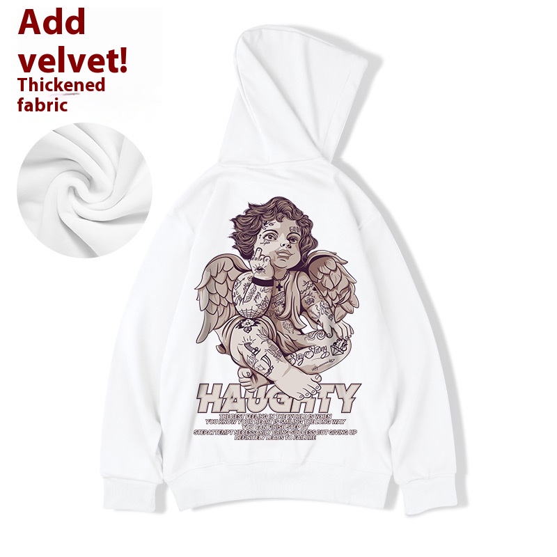American Street Fun Hip Hop Modemarke Pullover Herren Loose Size Fat Plus Instagram Trendy Plüschmantel 8XL_voghion.com