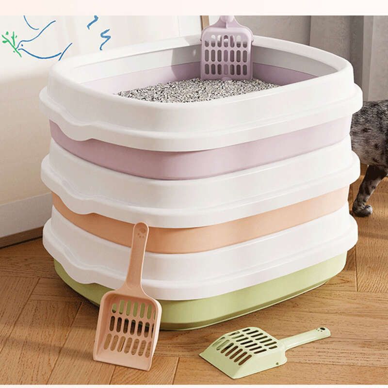 Size Semi Enclosed Detachable And Convenient Toilet Pet Supplies PP Cat Litter Box_voghion.com