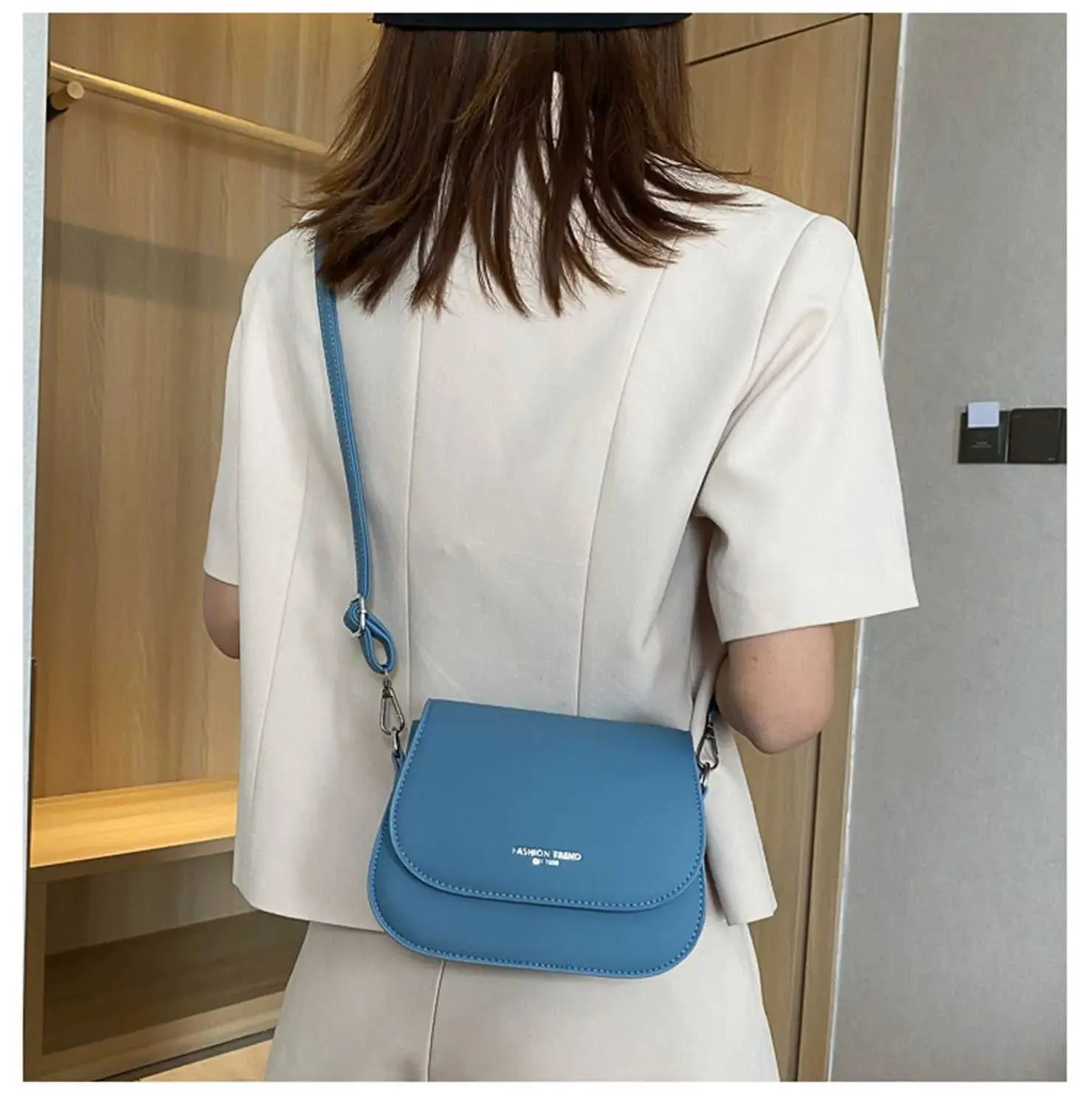 Einfache Trend Umhängetaschen für Frauen Solide Wild Flap Schultertasche Lady Designer Kleine Damen Handtaschen und Geldbörsen Neu_voghion.com
