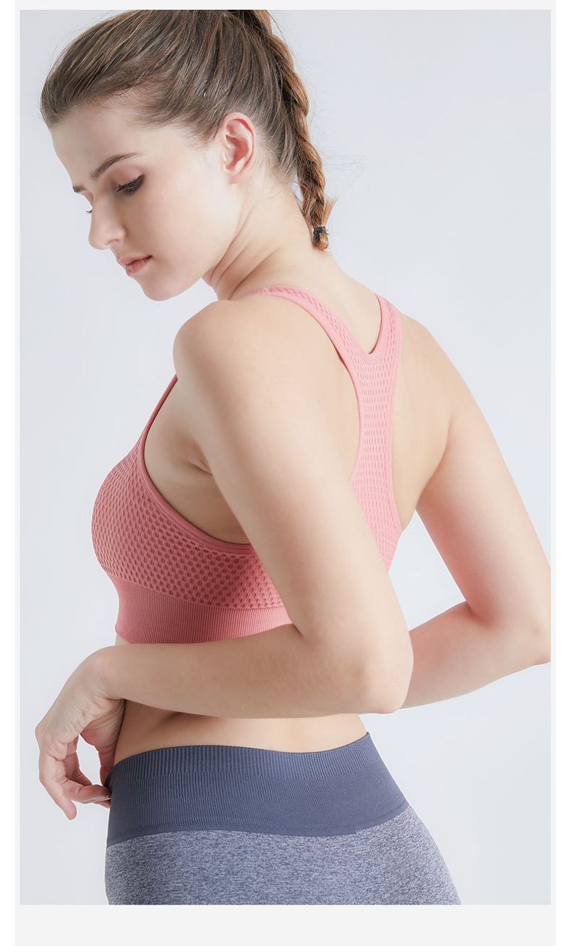 Seamless High-strength Sports Underwear For Women's Summer Shock-absorbing Yoga Fiess Vest, Running Beauty Back, No_voghion.com