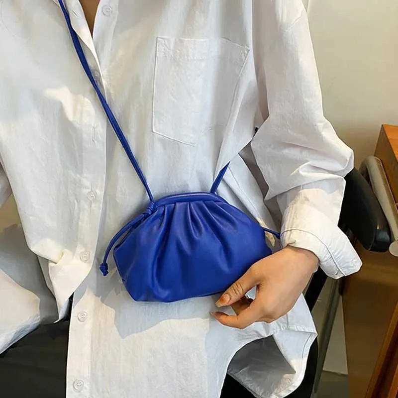 Sac à bandoulière en cuir PU jaune et bleu pour femme, sacoche simple et polyvalente pour soirée_voghion.com