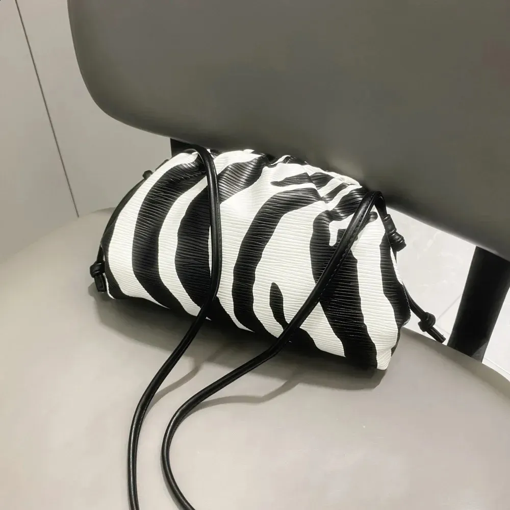 Zebra soft cloud handtas set dames clutch schoudertas_voghion.com