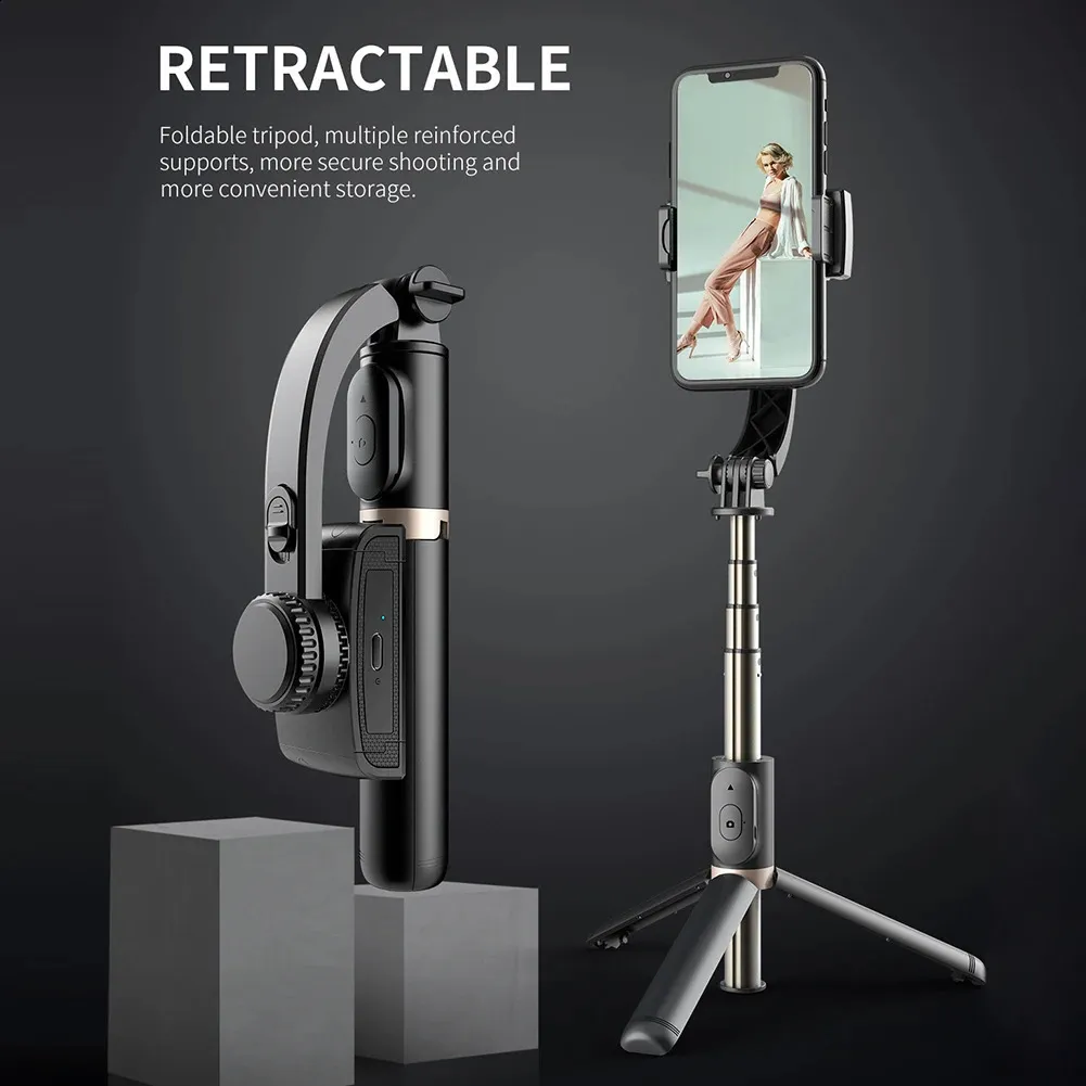 Q08 Bluetooth-ühilduv käeshoitav stabilisaator alumiiniumisulamist kokkupandav gimbal kaasaskantav teleskoop telefonihoidja videosalvestuseks 241220_voghion.com