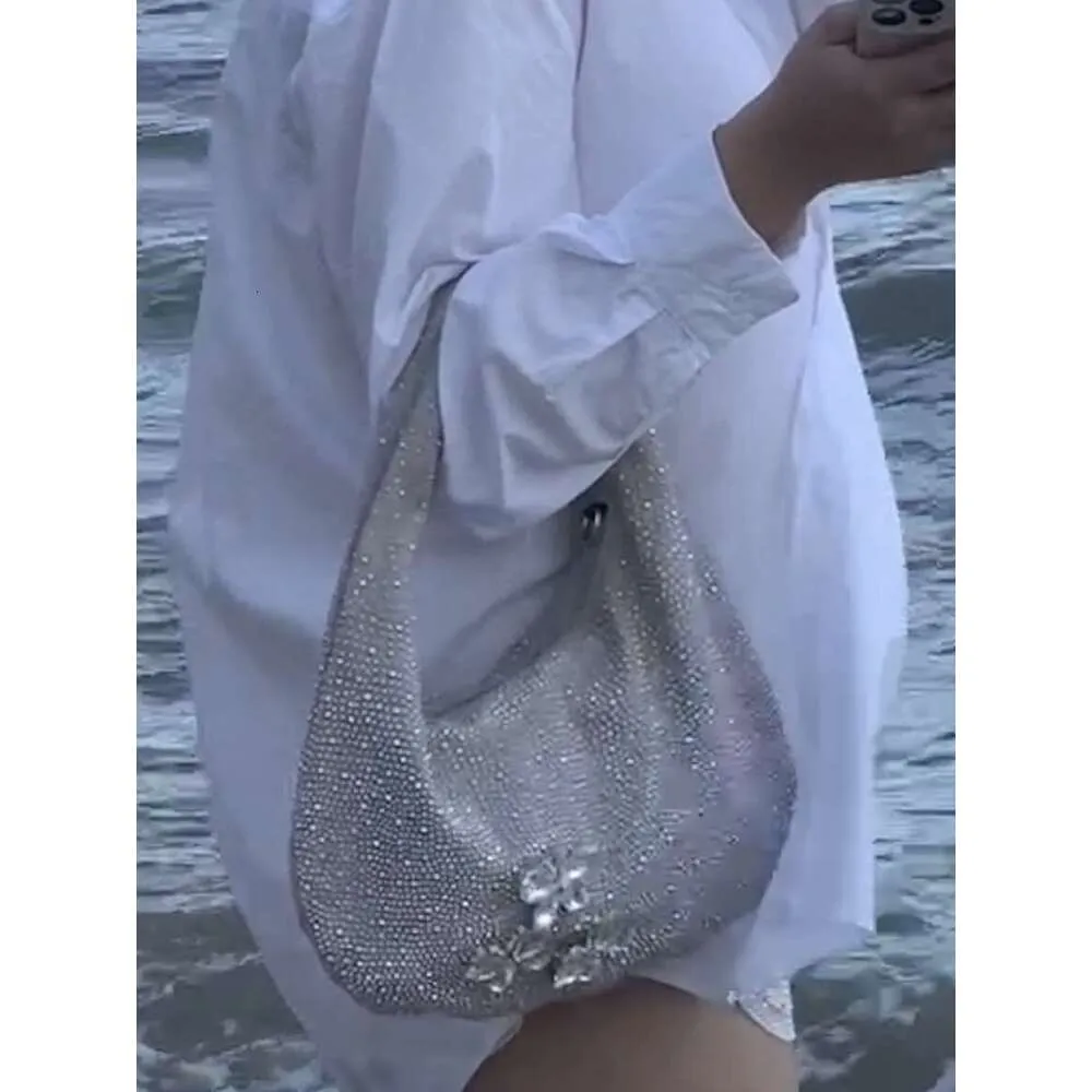 Same Style As Blogger Women's Party Dia Denim 2024 New Fashion Design Chain Crossbody Bag Single Shoulder Pouch Blue_voghion.com