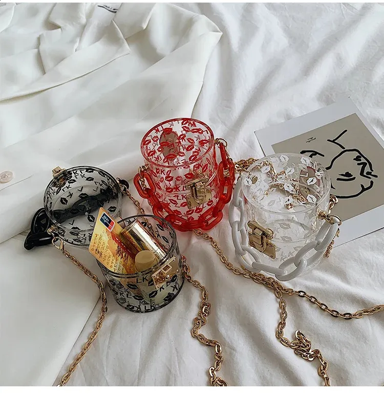 Mini Transparent Crossbody Bag With Pearl Handle Shoulder Purse_voghion.com
