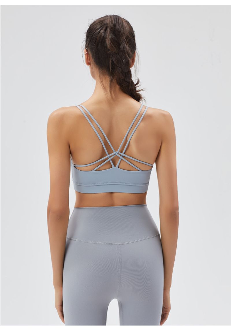 Zomerrugzak sportbeha met een mooie rug voor vrouwen, schokabsorberende medium hoge sterkte Fiess beha, elastisch_voghion.com