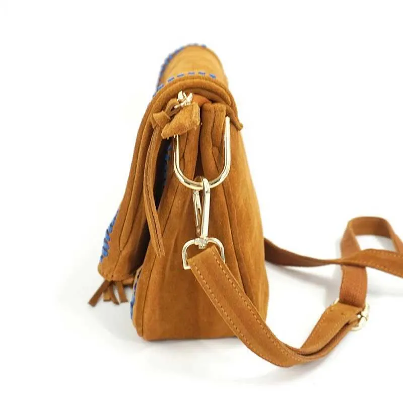 Sac à bandoulière en daim véritable et nubuck pour femme, sac à bandoulière latéral à franges, sac de créateur Za, taille moyenne, élégant au quotidien_voghion.com