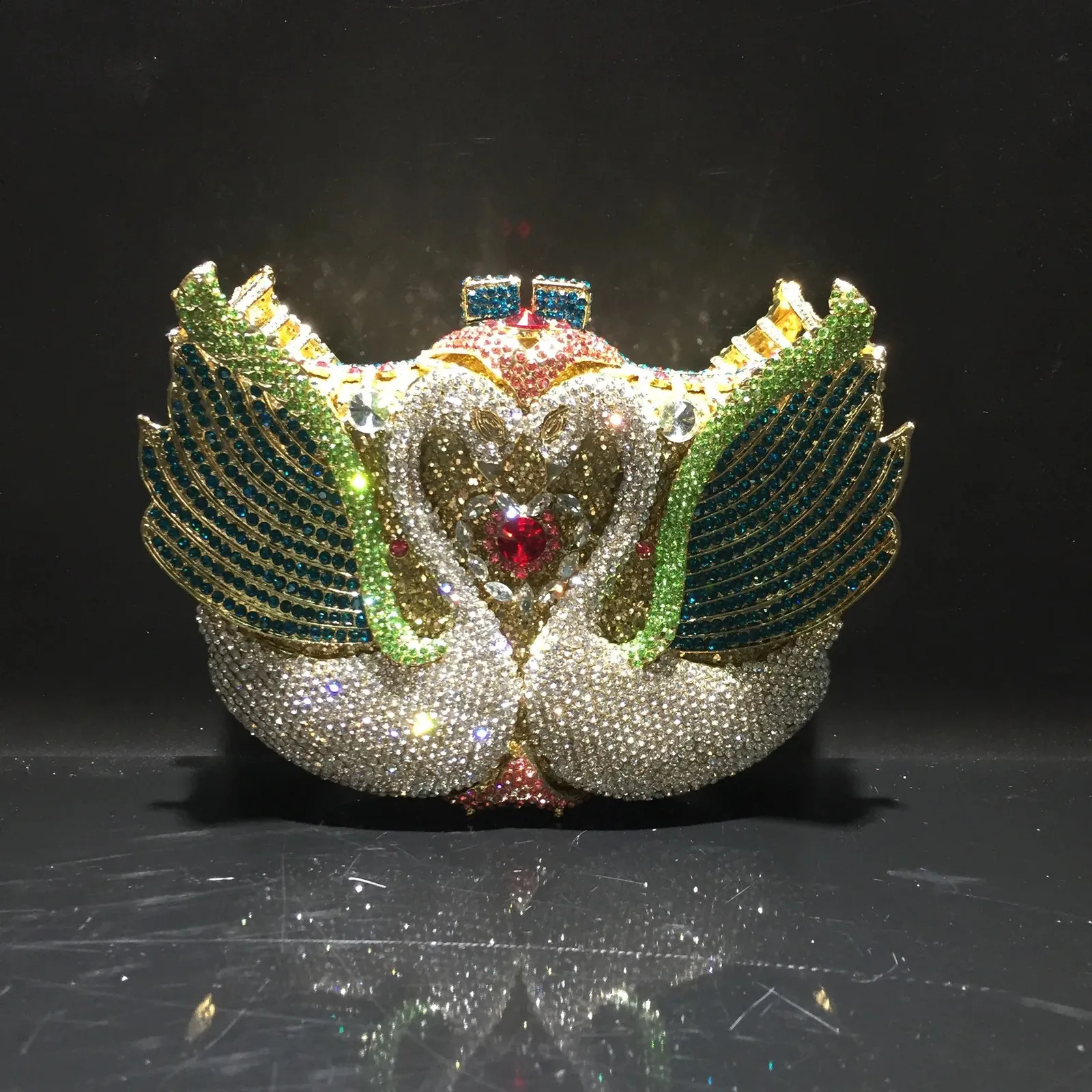 XIYUAN RosaPretoAzulDourado Cristal Noite Clutches Bolsa Oca Mulheres Metal Clutch Bolsa Casamento Festa Baile Jantar_voghion.com