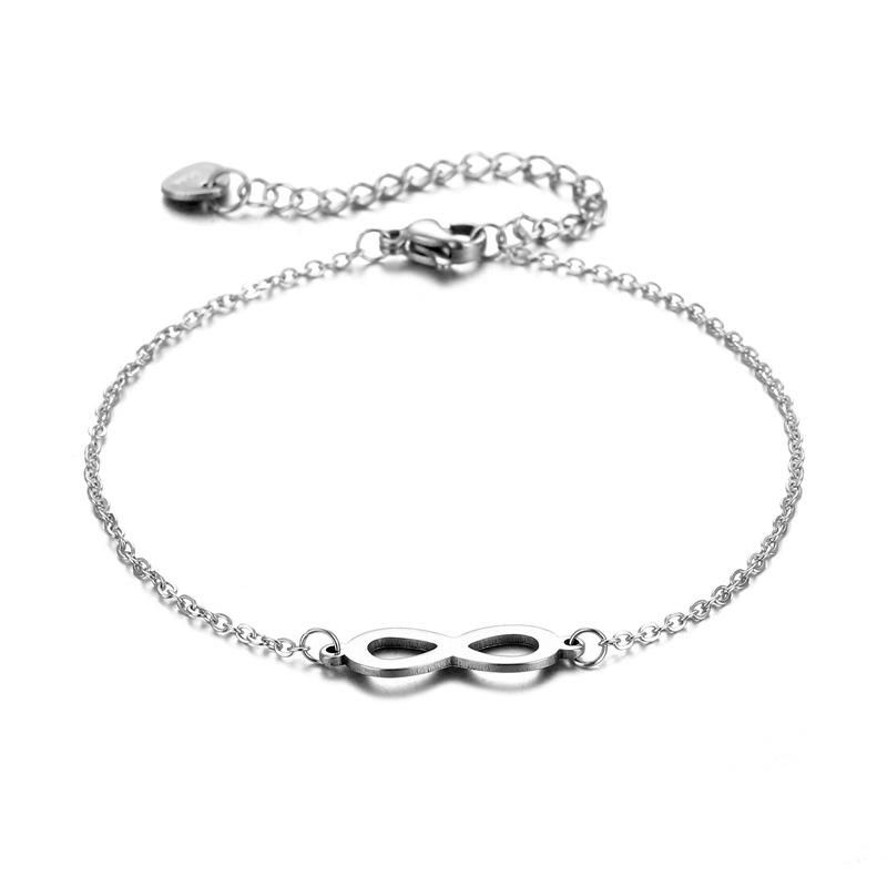 Edelstahl Infinite Symbol Charm Armbänner Fraen Meedercher Einfach Handaccessoiren Kaddoe fir Léifsten_voghion.com