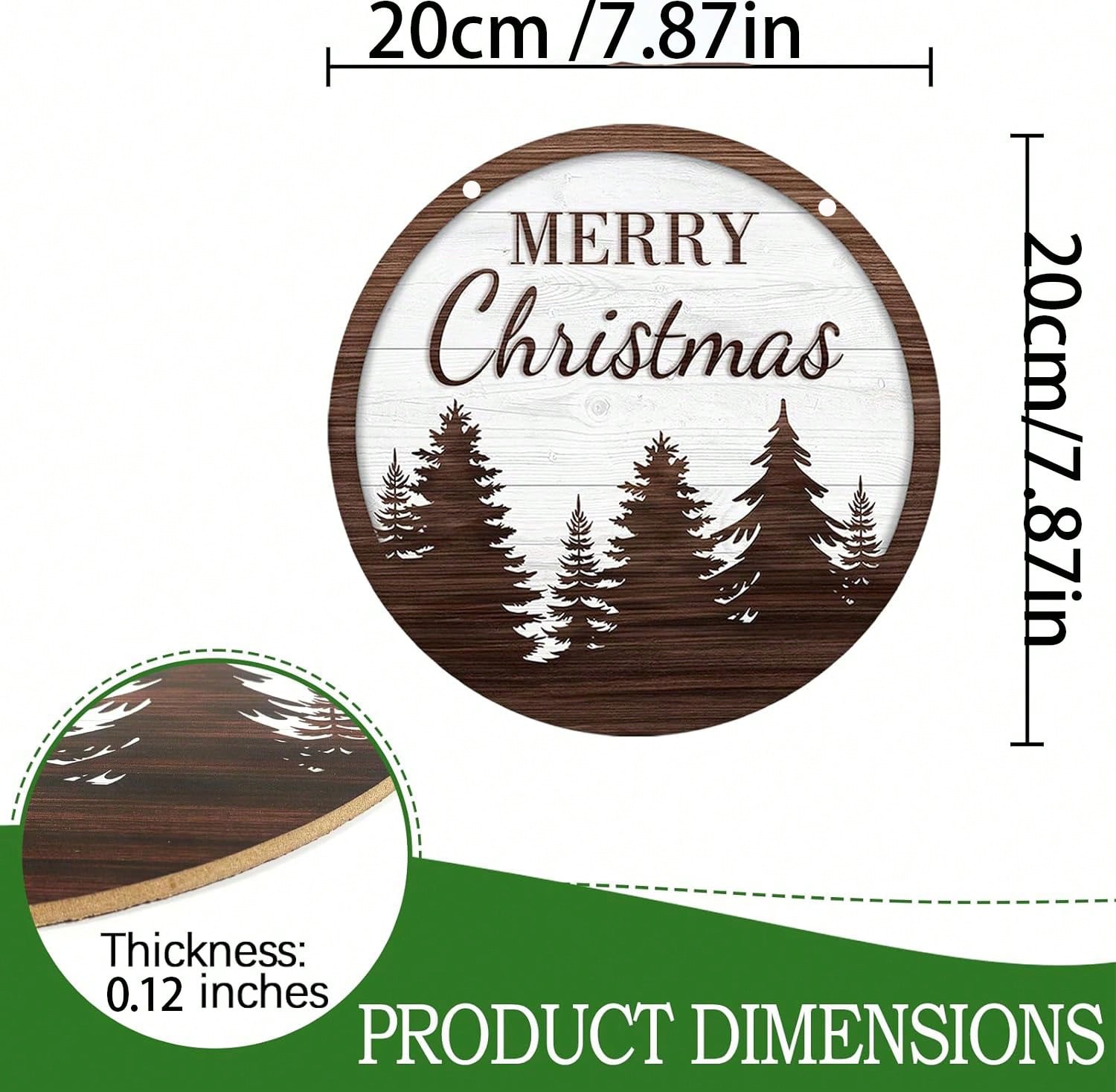 Weihnachts-Willkommensschild Dekoration, Weihnachtskranz Für Den Hauseingang, Geeignet Für Haus, Bauernhaus, Innen- Und Außendekoration Zu Weihnachten_voghion.com