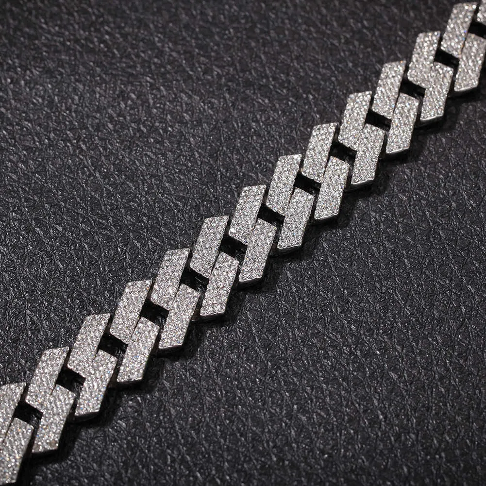 Bracelet cuban link iced out pour homme avec strass en strass_voghion.com