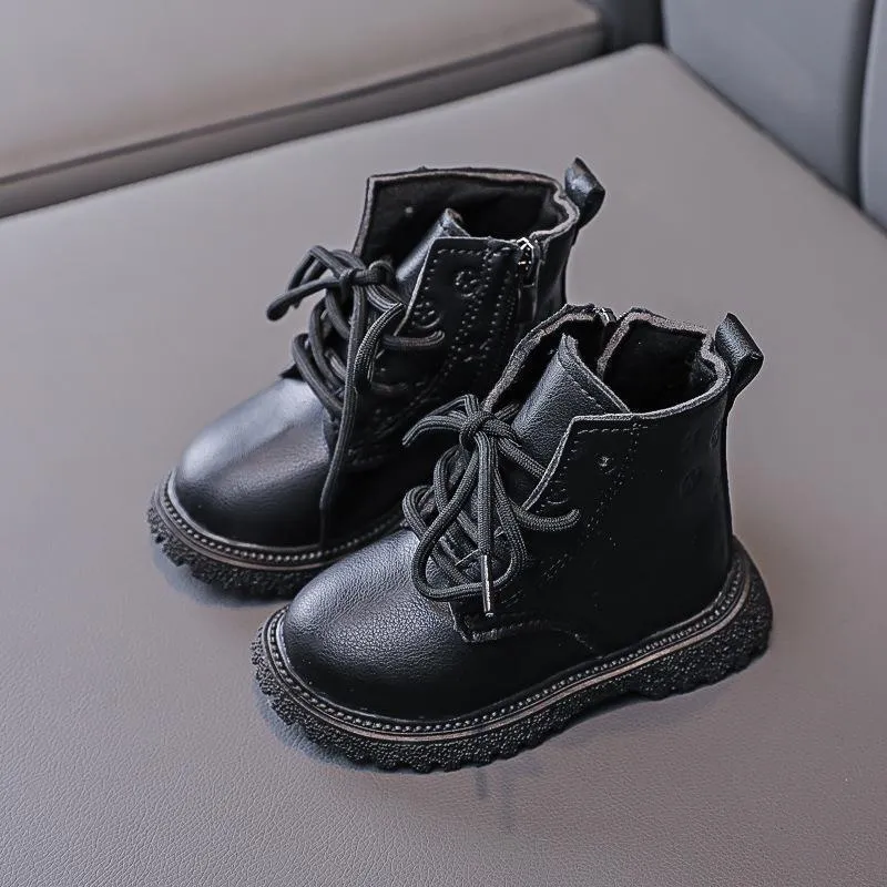 Kid Kleinkind Mode Herbst Winter Jungen Britischen Plüsch Kurze Kinder Mädchen Knöchel Cutefeet Junge Mädchen Stiefel Kinder Schuhe Größen_voghion.com