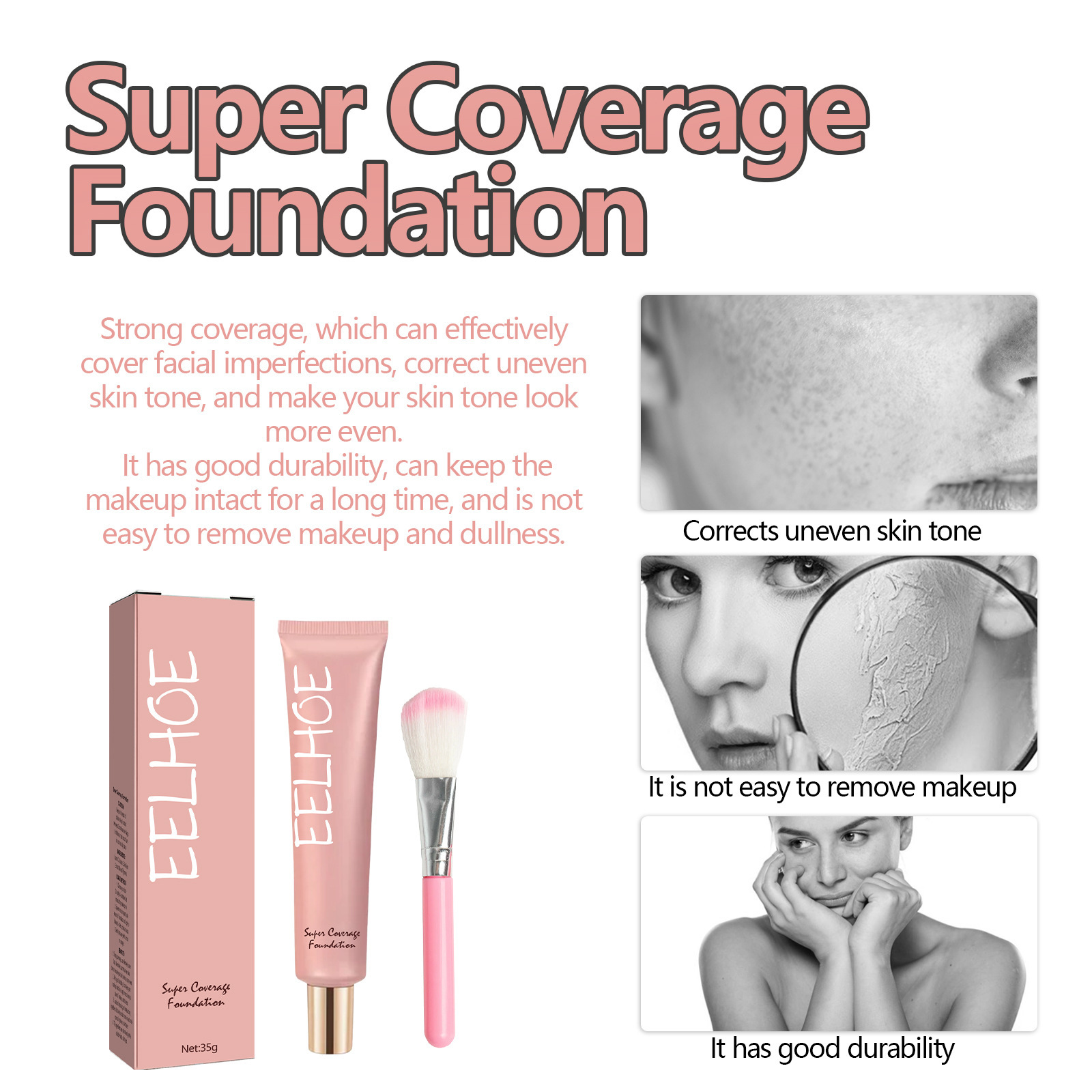 Il correttore liquido EELHOE è waterproof, naturale, leggero, delicato, non toglie il trucco. Anche il tono della pelle, trasparente,_voghion.com