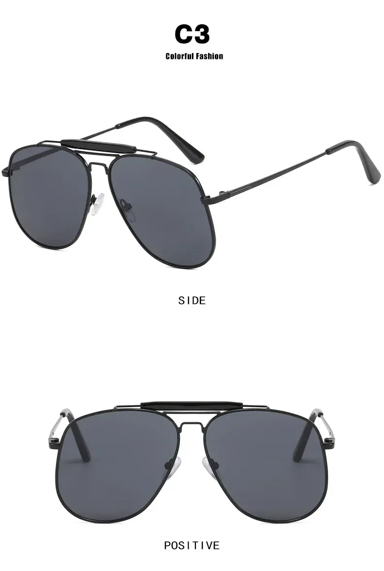 Lunettes de soleil 2024 pour femmes, monture en métal, grande taille, couleur bonbon, crapaud, extérieur, protection UV400, soleil_voghion.com