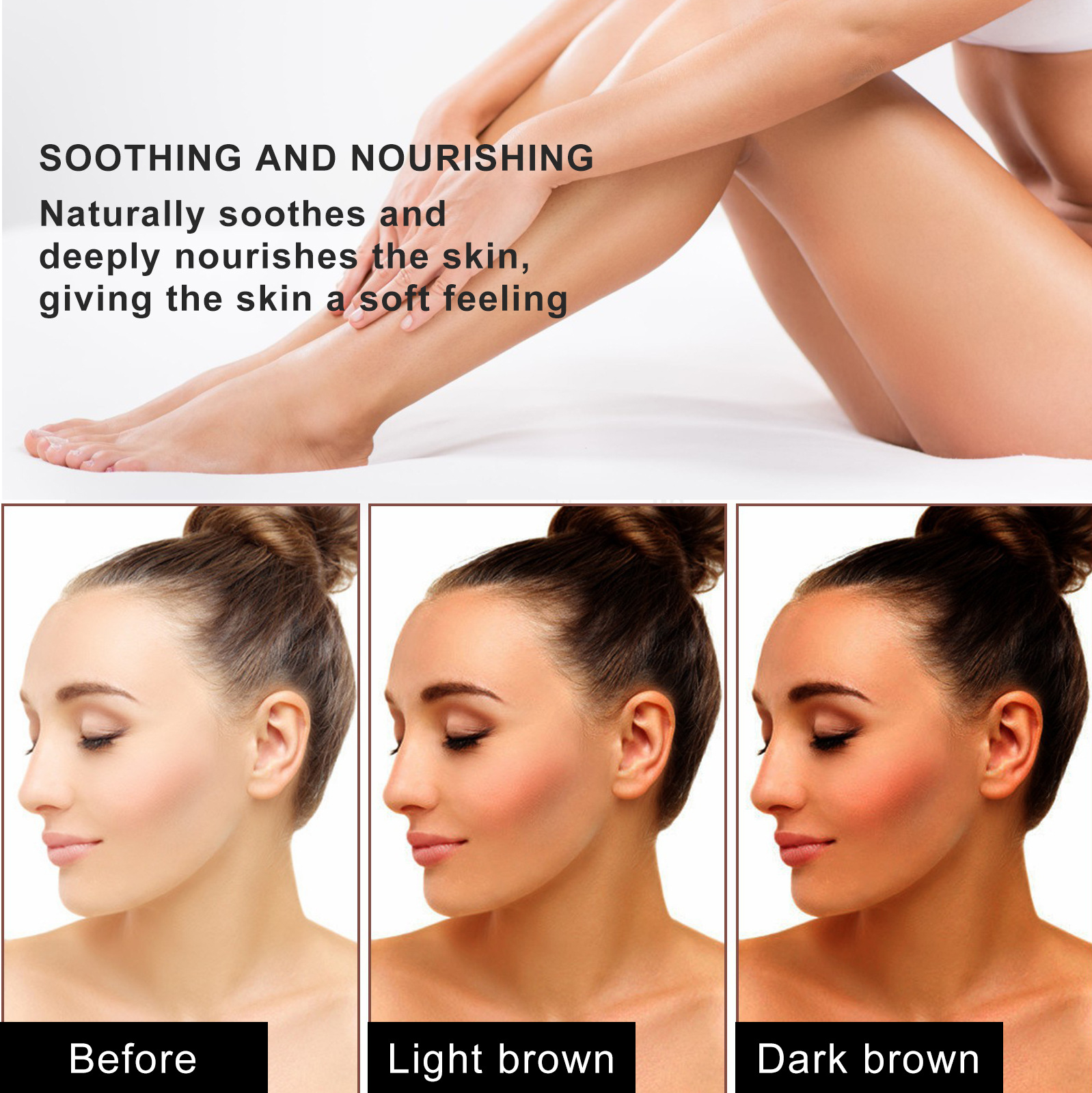 Crema Jaysuing para tomar el sol en la playa, sin sol, hidratante para la piel de bronce antiguo y leche ennegrecida_voghion.com