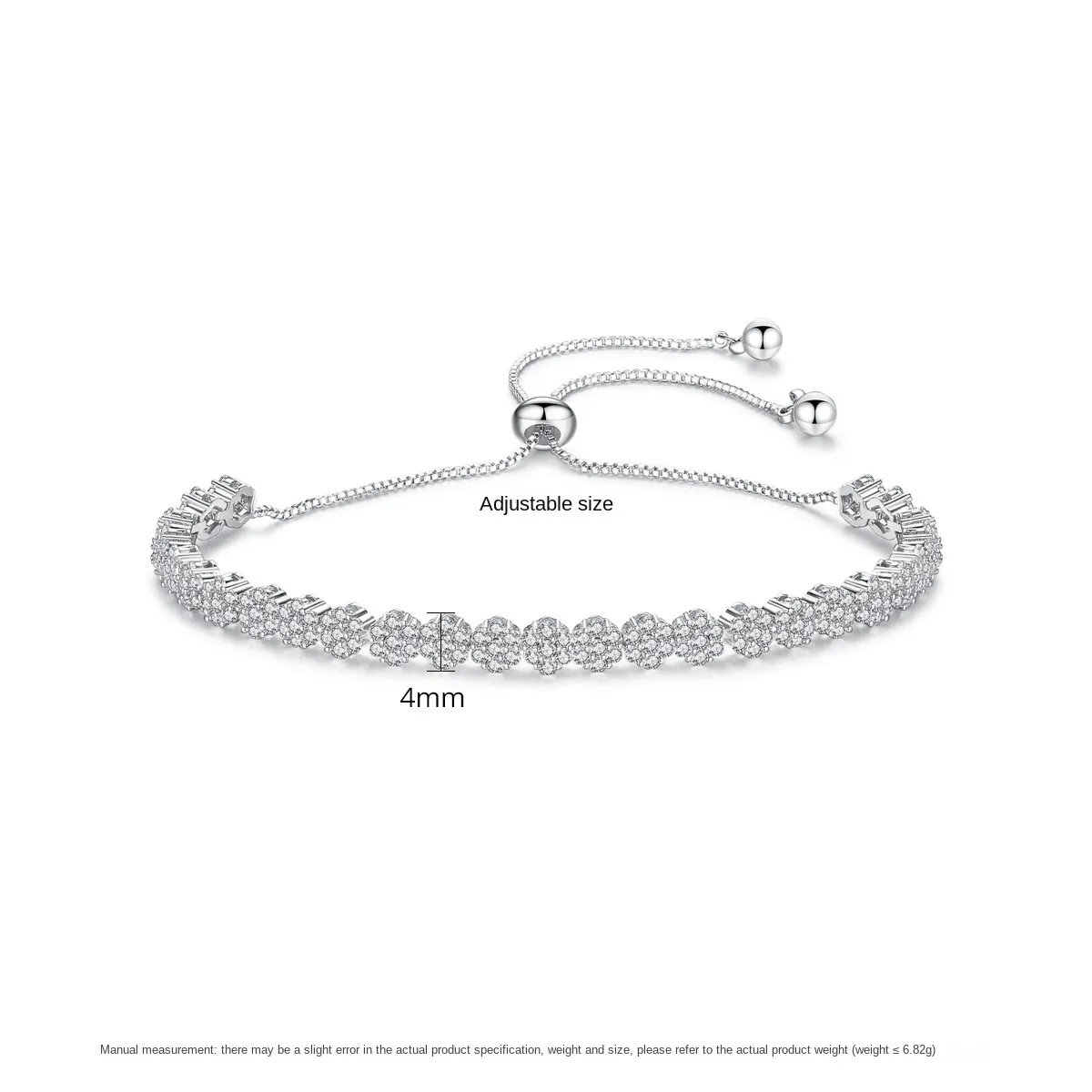 Designer Voller Diamant Blume Armband für Frauen Messing AAA Zirkon Pull Einstellbar Party Täglichen Weddi Schmuck Kostenloser_voghion.com