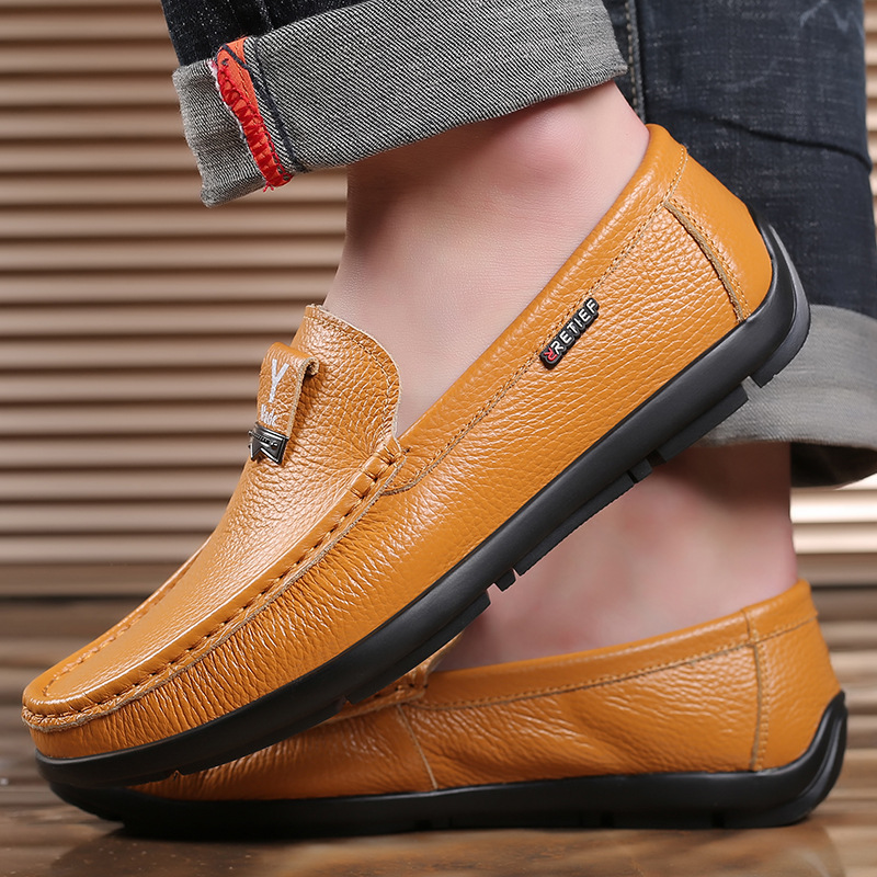 Herren Halbschuhe Lederschuhe für Herren Freizeitschuhe Mokassins Atmungsaktive Sneakers Herren Fahrschuhe Komfort Flats_voghion.com