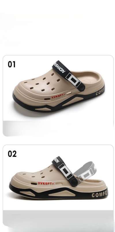 Thick Bottom Perforated Shoes Men's Summer 2025 New Beach Toe Sandals Men's_voghion.com