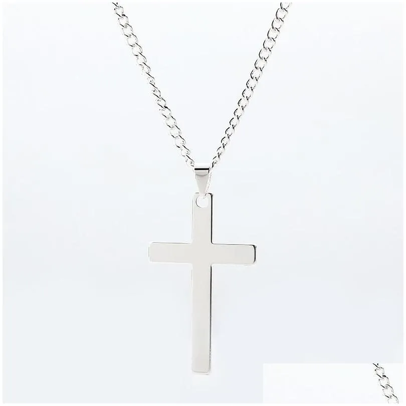 Collier pendentif croix pour homme en acier inoxydable_voghion.com