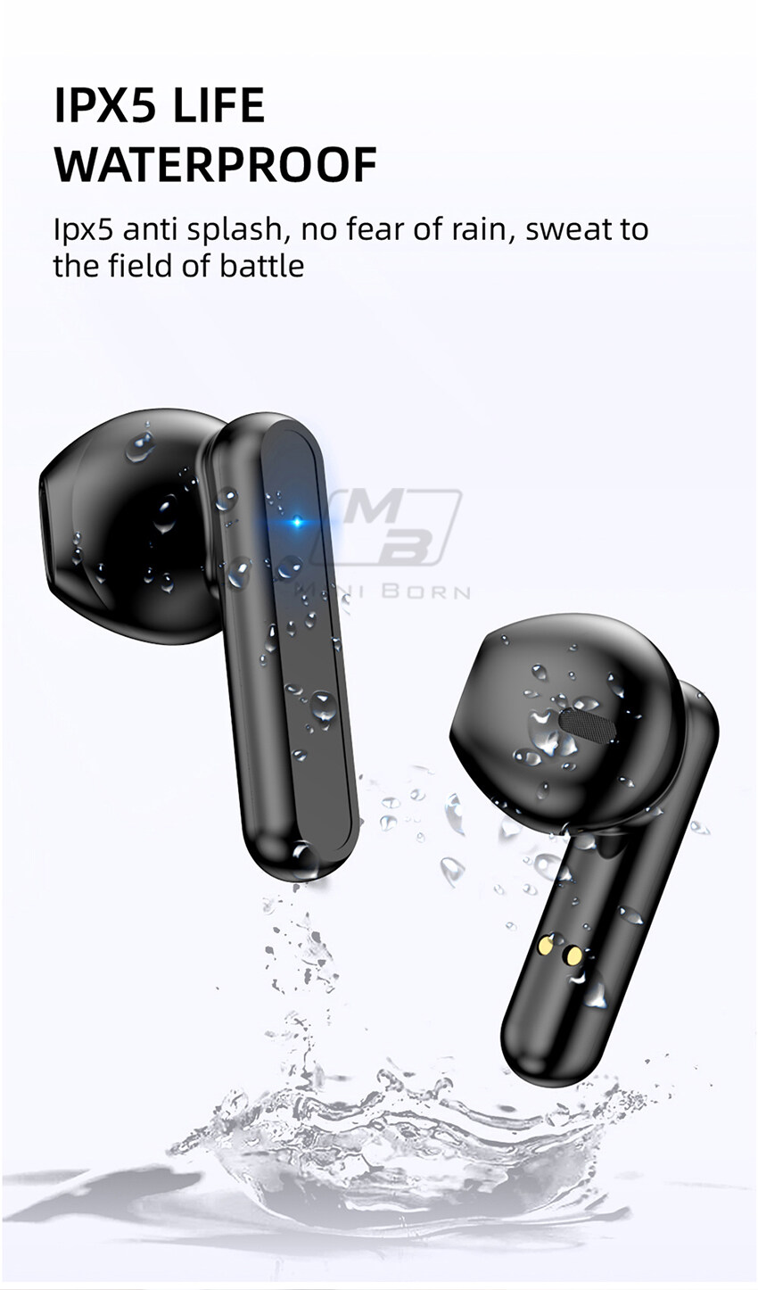 2024 Auricolari wireless Mini Bluetooth 5.0 Auricolari stereo Auricolari sportivi Controllo touch Chiamata binaurale Auricolare piccolo invisibile con microfono_voghion.com