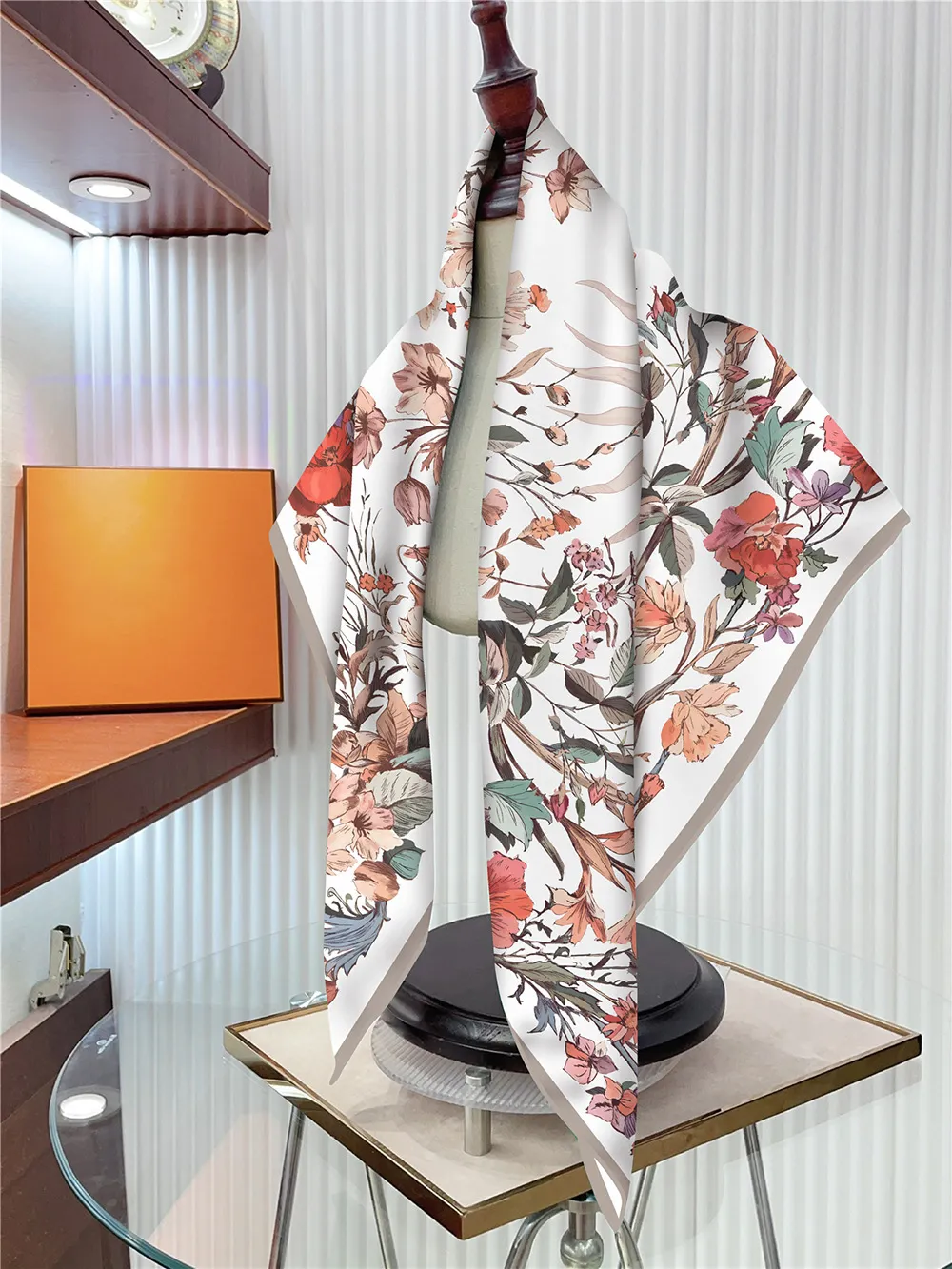 Twill Seidenschal 90CM Haar Quadratische Tücher Tasche Gürtel Bandanas Tops Dame Dekoration Foulard Femme 90cm Frühling Zubehör_voghion.com